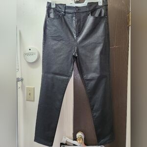 LOFT Women's Black Coated Skinny Jeans